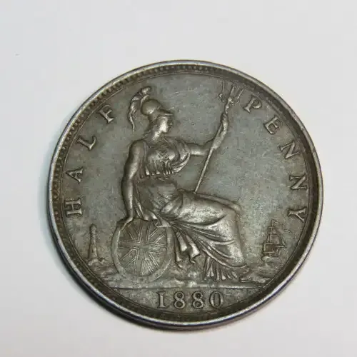 1880 Great Britain Half Penny - XF