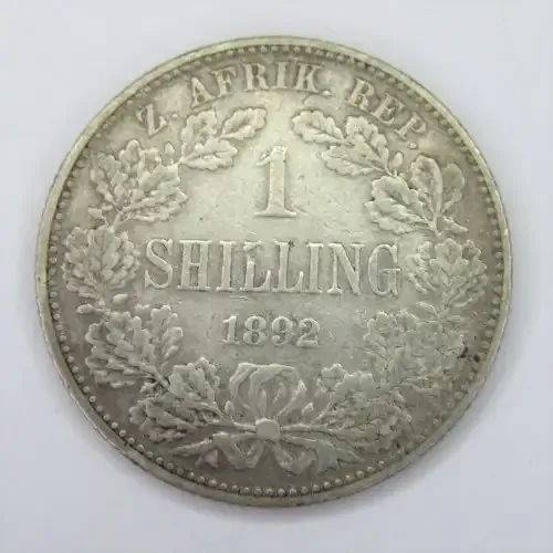 1892 ZAR Paul Kruger 1 Shilling - VF