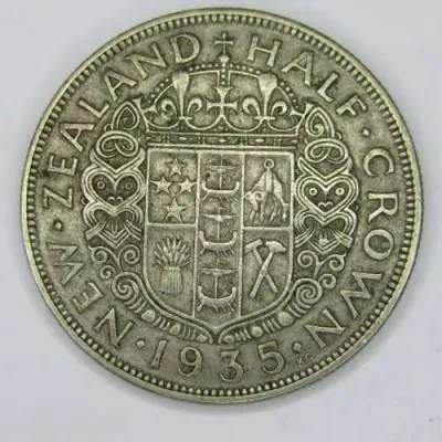 1935 New Zealand Half Crown - VF+/aXF