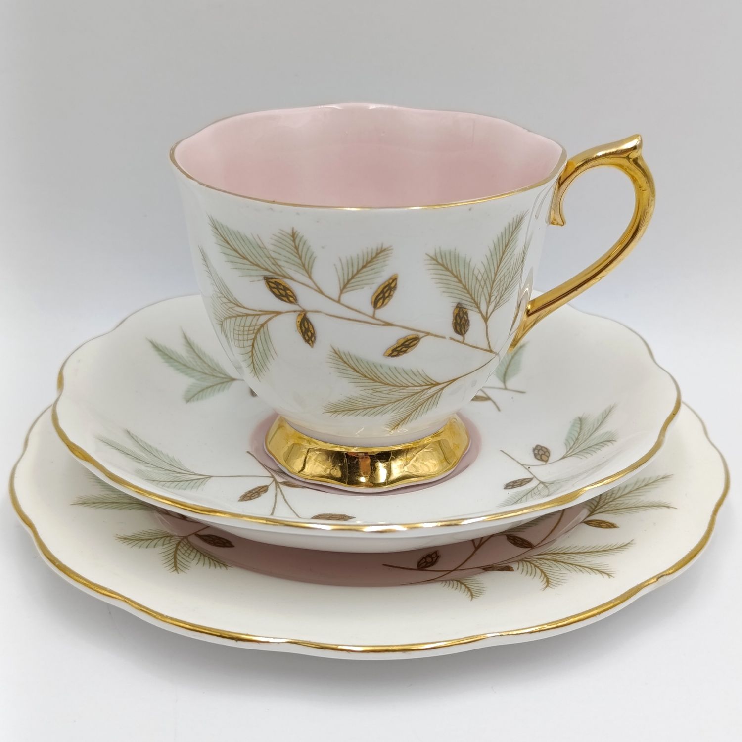 Vintage Royal Albert Braemar pattern porcelain trio
