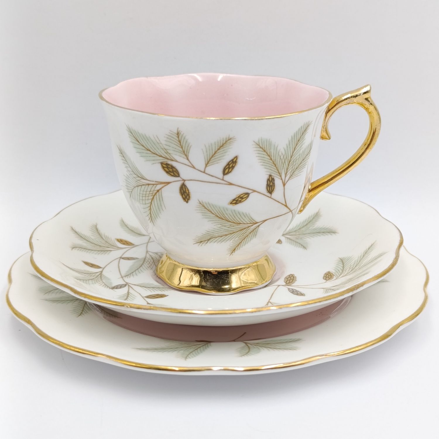 Vintage Royal Albert Braemar pattern porcelain trio