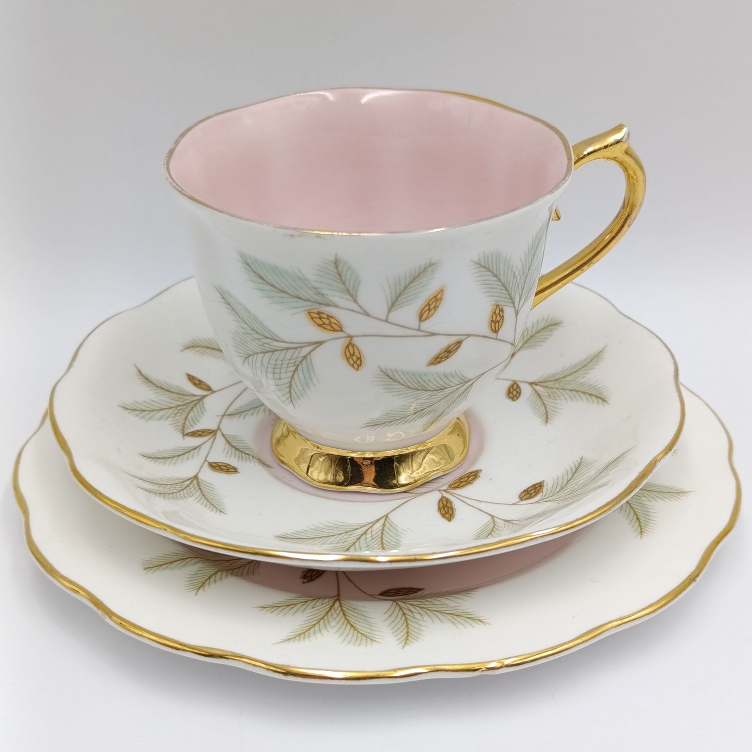 Vintage Royal Albert Braemar pattern porcelain trio