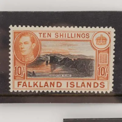 Falkland Islands - 1st printings (1938-50) 5 Shilling, 10 Shilling, 1 Pound VF LMM, 5G 161-63