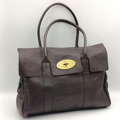 Original Mulberry dark brown leather handbag - serial number 312703