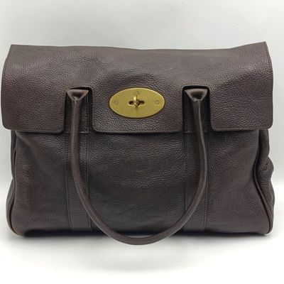 Original Mulberry dark brown leather handbag - serial number 312703