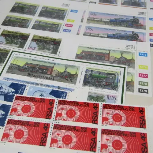 Stamp album with control blocks and mint stamps - South Africa, Ciskei - more than 1500 stamps
