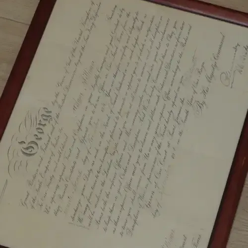 WW1 Appointment of Adam Milligan as an officer of the British Land Forces