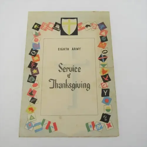 WW2 8th Army Service of Thanksgiving 1945 program