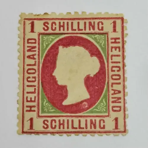 Heligoland 1 Schilling mint stamp - SG 8 - Berlin reprint