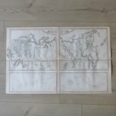 Original 1830`s map of Russian Empire published WM. Lizars, Edinburgh - 2 piece map
