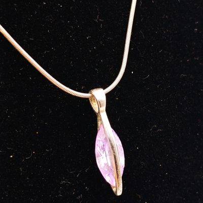 Sterling silver Iolite / Amerthyst choker necklace and earing set