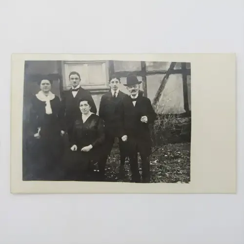 1914 WW1 Prisoner of war postcard with photo of Mosheim family - sent to Max Mosheim