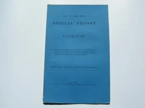 1865 Cape of Good Hope report on the inspection be the Superintendent of Education
