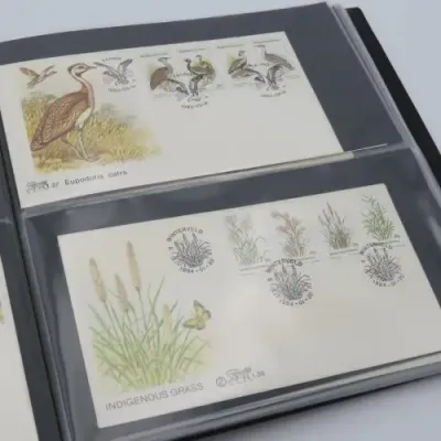 First day cover album with space for about 102 covers and including 57 Bophuthatswana covers
