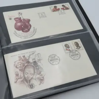 First day cover album with space for about 102 covers and including 57 Bophuthatswana covers