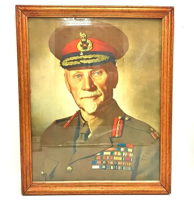 Military Vintage Jan Smuts print in frame