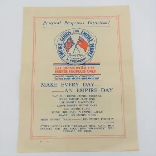 Empire day demonstration Sydney Australia 24 May 1932 brochure