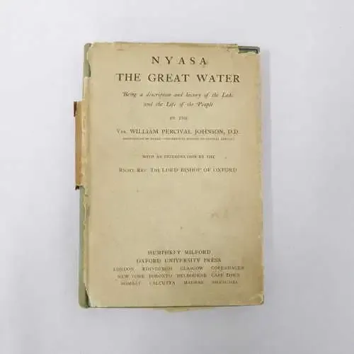 Nyasa The great water published by Humphrey Milford Oxford University Press
