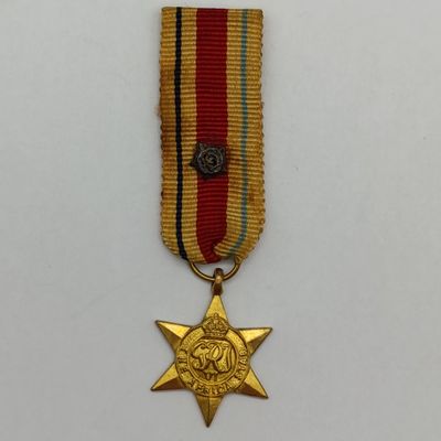 WW2 The Africa Star miniature medal with North Africa rosette