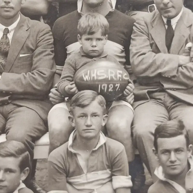 Photo of Windhoek High School Rugby Football club 1927 - original from the Principal`s collection