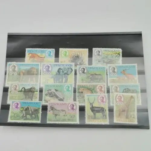Swaziland 1969 set of 15 Animal stamps - mint definitive issue