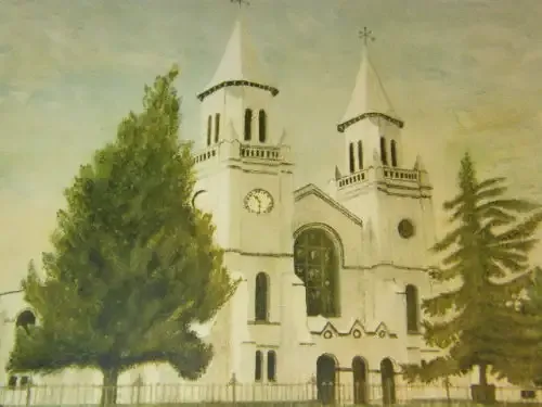 Moederkerk Bloemfontein eeufees 1848-1948 print - size 47cm x 33.5cm - as per photo