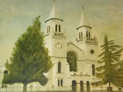 Moederkerk Bloemfontein eeufees 1848-1948 print - size 47cm x 33.5cm - as per photo