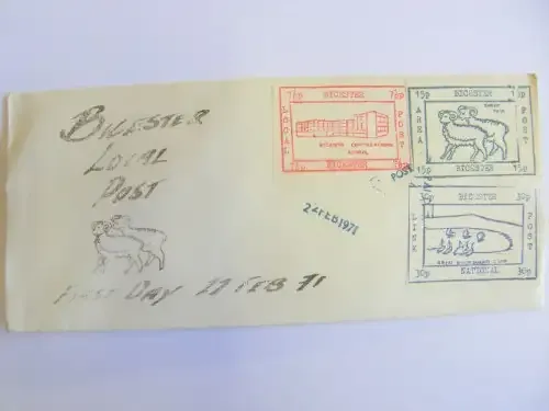 1971 Bicester strike cover - Bicester Local Post first day cover - 22 February 1971