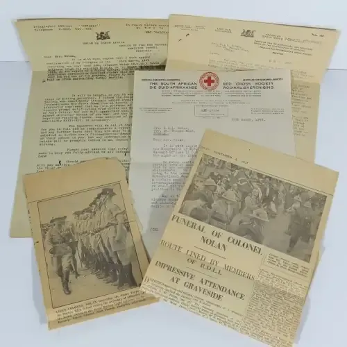 3 Letters pertaining to the loss of W.O. Nolan during a WW2 bombing raid near the end of the war