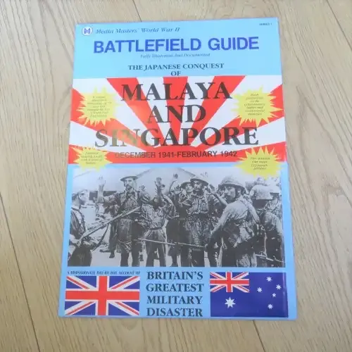 Large fold out chart of the Japanese conquest of Malaya and Singapore - WW2