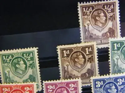 Northern Rhodesia - Lot of 15 stamps - Gibbons 25-28, 30, 32-34, 36-42
