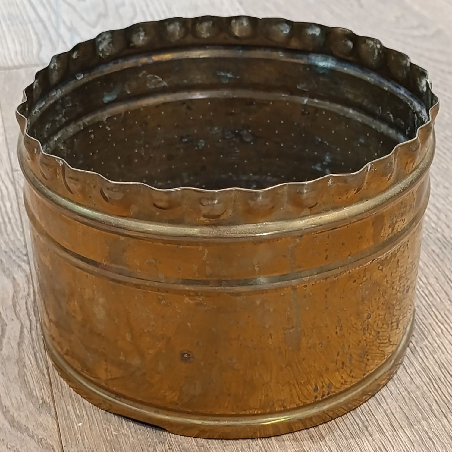 Vintage brass flower planter pot
