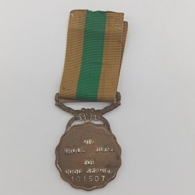 SADF bronze Good service medal #101507