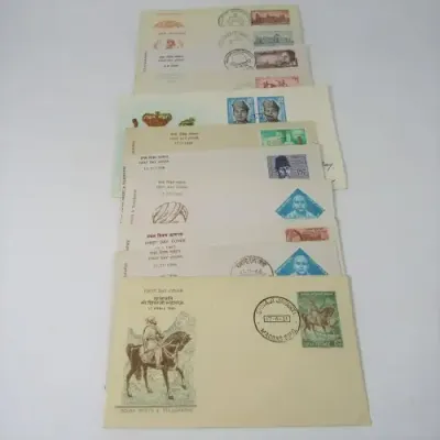 Lot of 10 India Postal and First Day Covers from the 1960`s