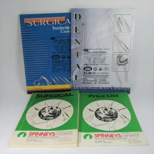 Vintage dental and surgical catalogue and price list - 4 books
