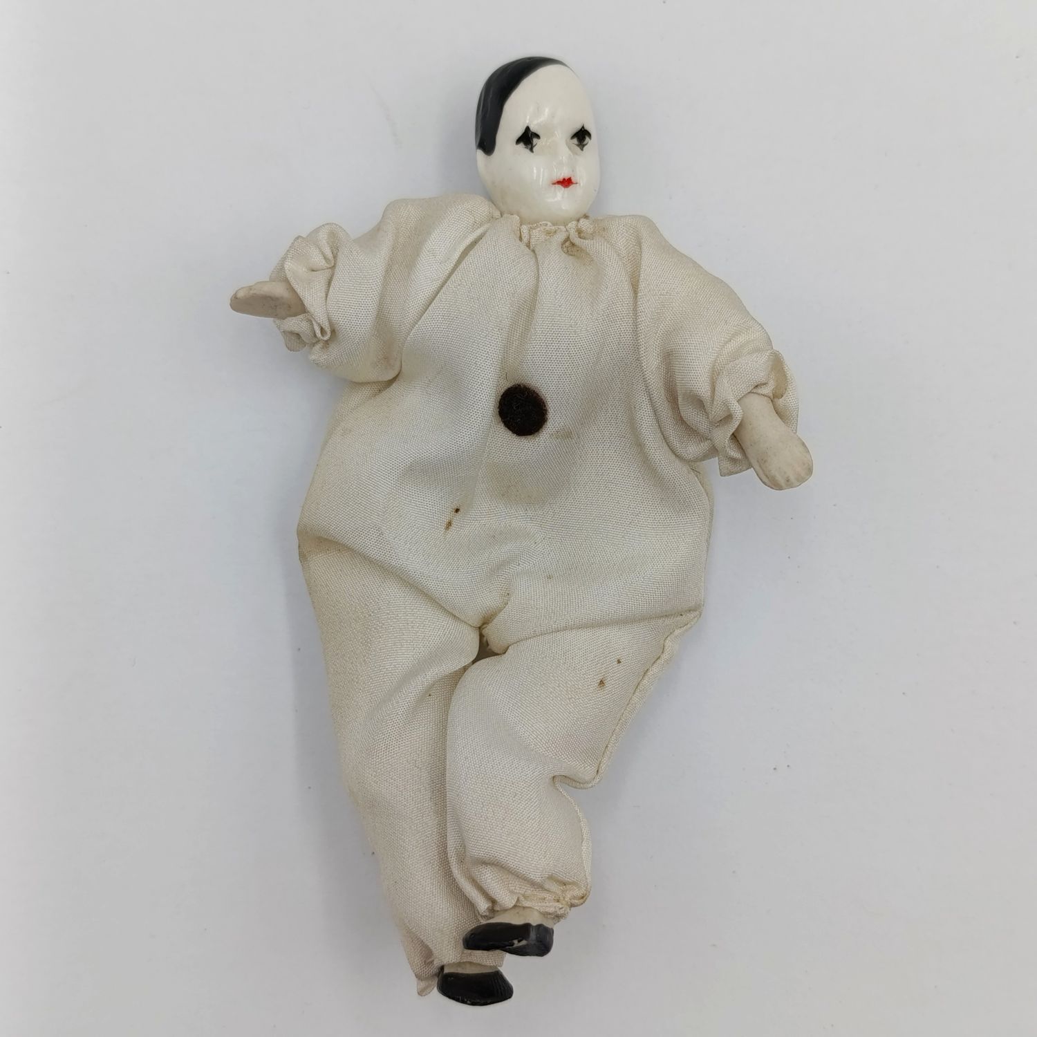 Vintage Retro Porcelain Pierrot clown doll