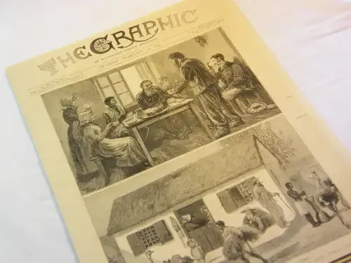Lot of 4 pictures from The Graphic Newspaper - dated 1879, 1881 and 1885