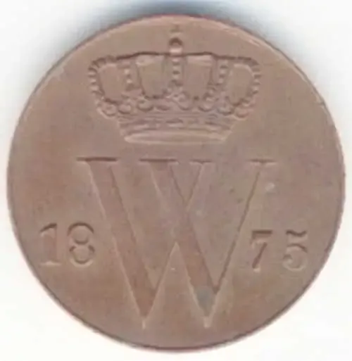 1875 Netherlands ½ cent - UNC