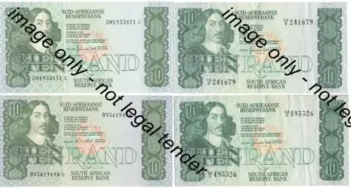 Lot of R10 notes - 5 different issues