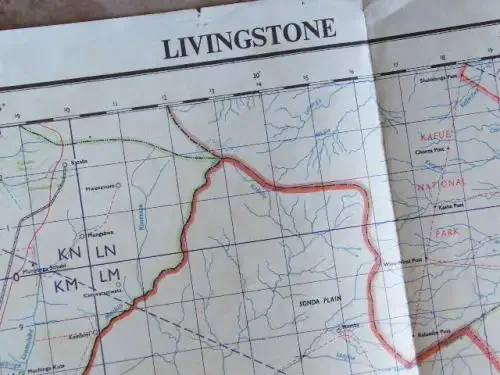 1957 Map of Livingstone - Rhodesia and Nyasaland
