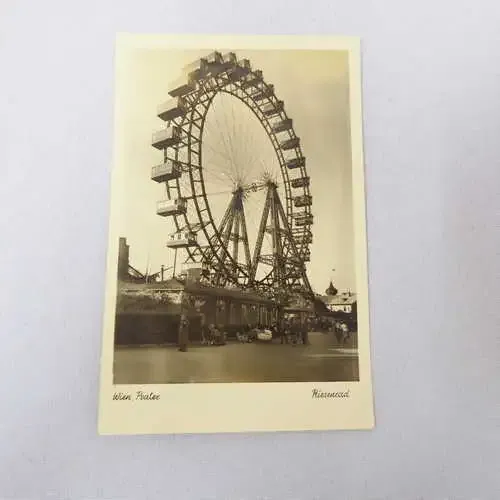 Ferris wheel in Vienna with WSB post German rule postmark - 8/5/1946