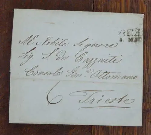 5 May 1849 Consular Mail - Fiume Forerunner - Ottoman Empire