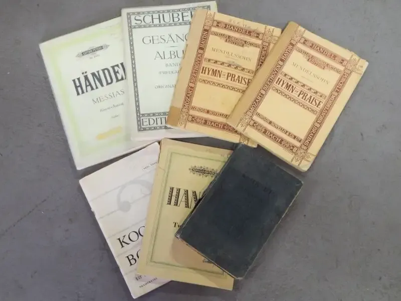 Lot of 7 music books - Religion pieces including 1903 Hallelujah - Pre Afrikaans