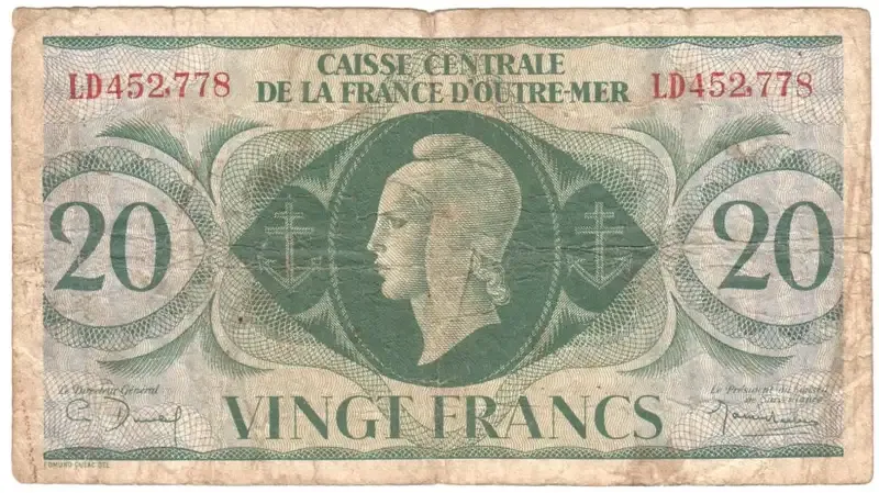 France - overseas 20 Francs 1944