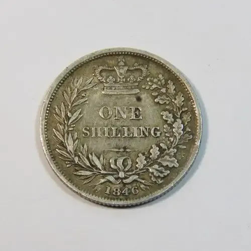1846 Great Britain shilling - VF+