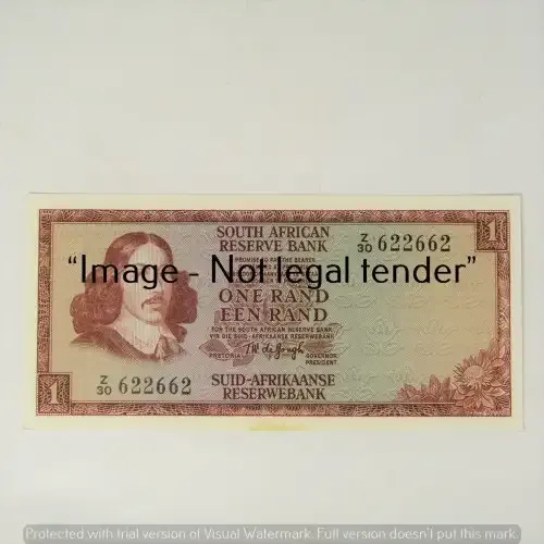 TW de Jongh 2nd Issue R1 replacement note Z30 - 622662 - uncirculated with stain bottom