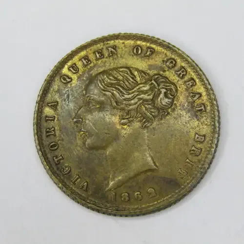 1862 Victoria British medallion with blank reverse
