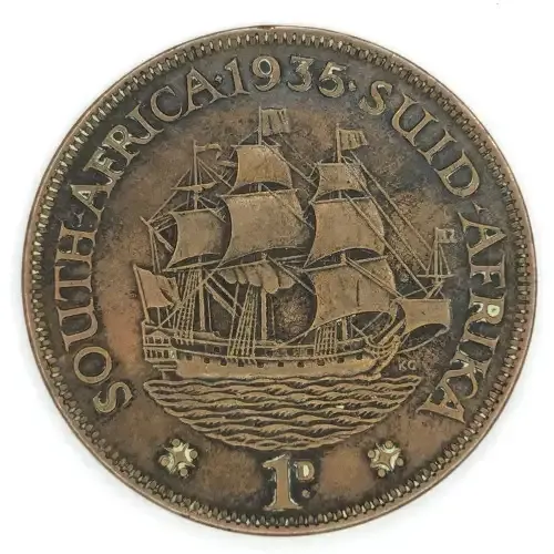 1935 SA Union Penny - XF+