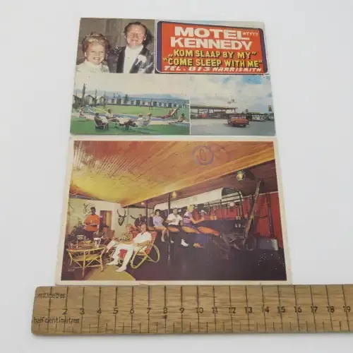 Two 1973 Motel Kennedy postcards sent from Harrismith to Rosebank, South Africa