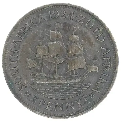 1924 SA Union half penny EF